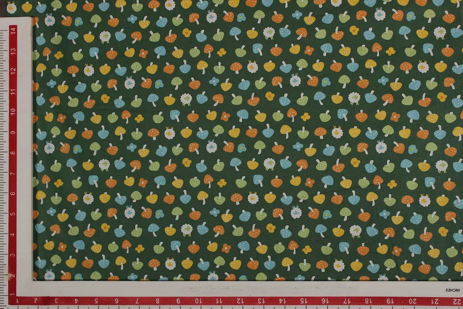 Bottle Green Quirky Cotton Poplin Fabric