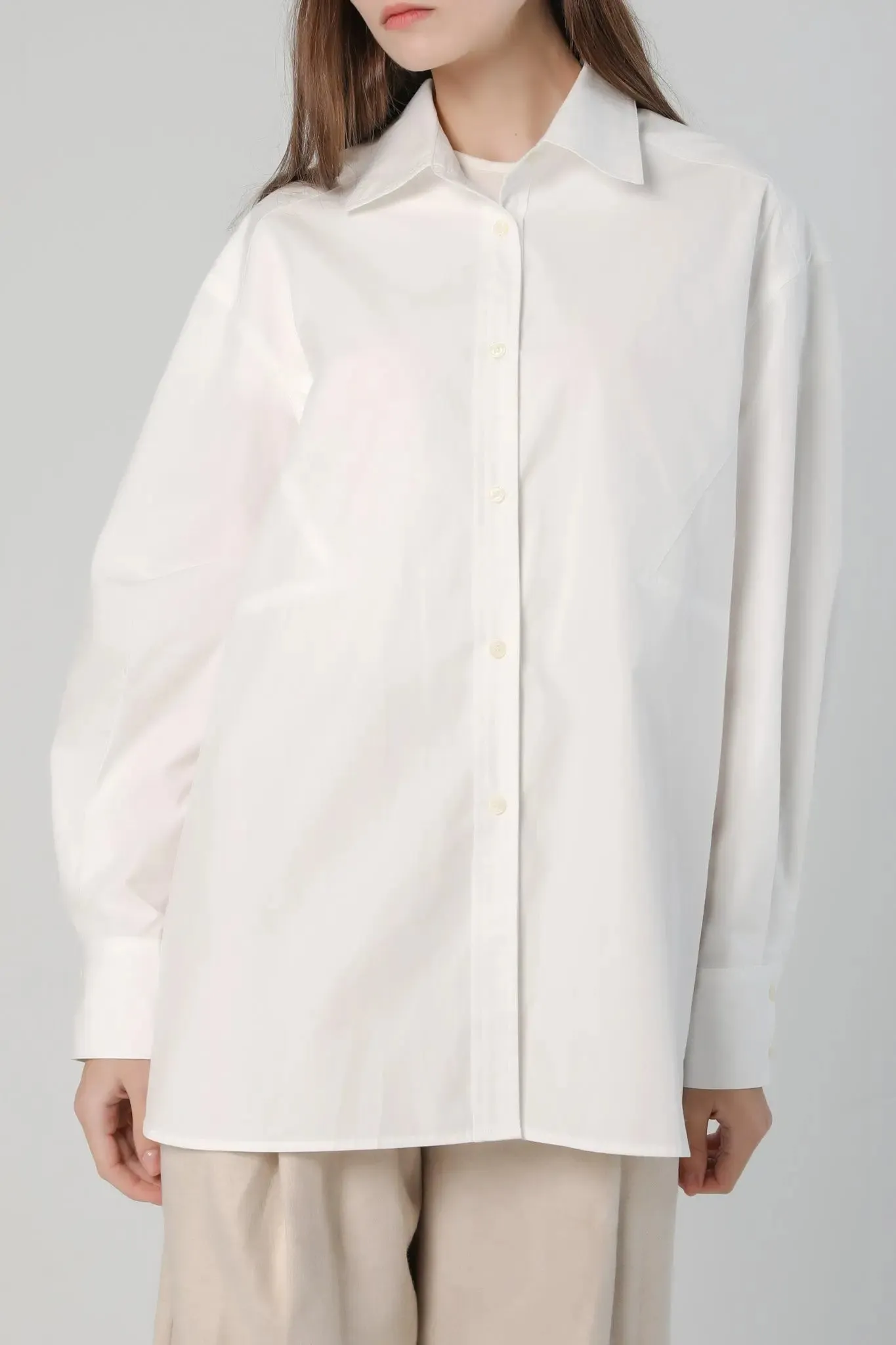 Boxy Button Up Shirt in Cotton