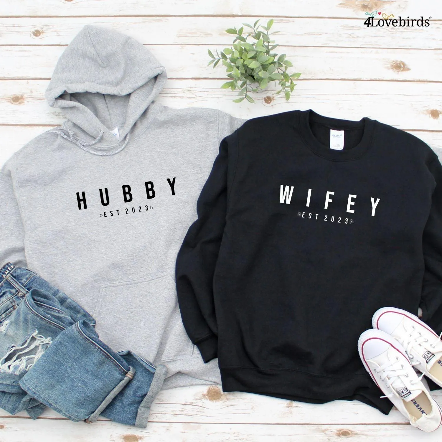 Custom Matching Wifey & Hubby Outfits [Year] - Perfect Gift!