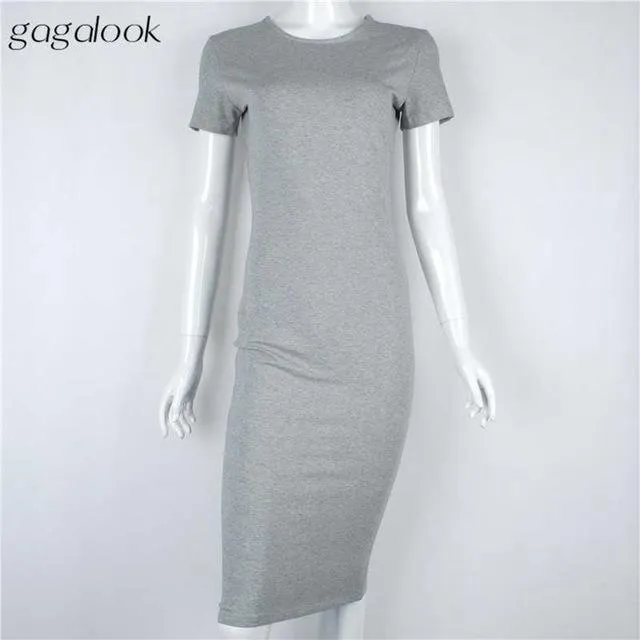 gagalook Bodycon Winter Dress Women Office Work Long Sleeve Sexy Black Midi Dress Robe D0746