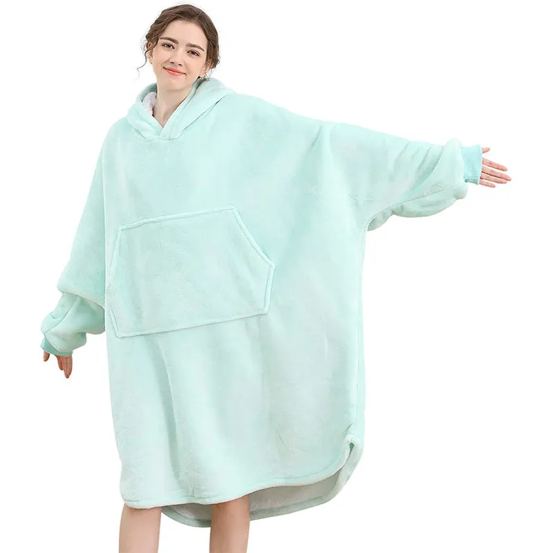 Hoodies Blankets Oversized Hoodie Flannel Pajamas Men and Women Can Wear