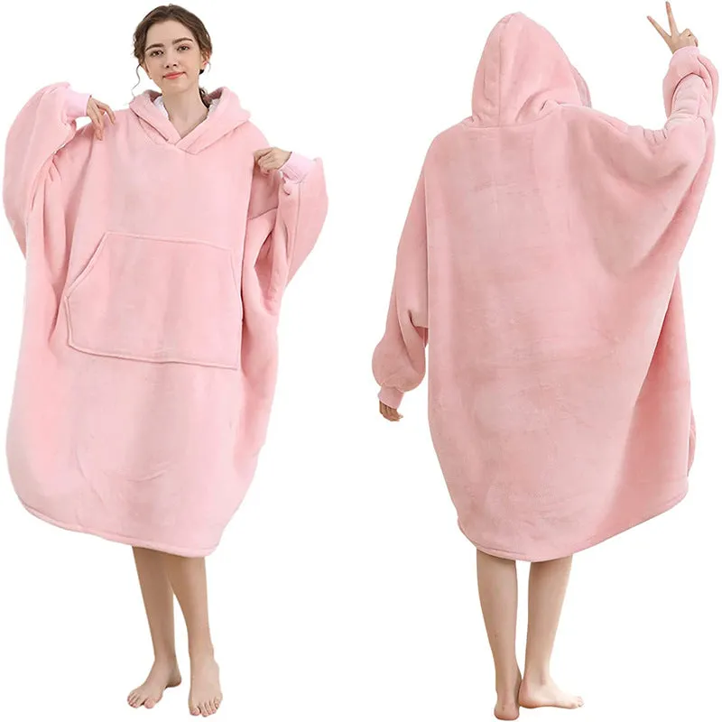 Hoodies Blankets Oversized Hoodie Flannel Pajamas Men and Women Can Wear