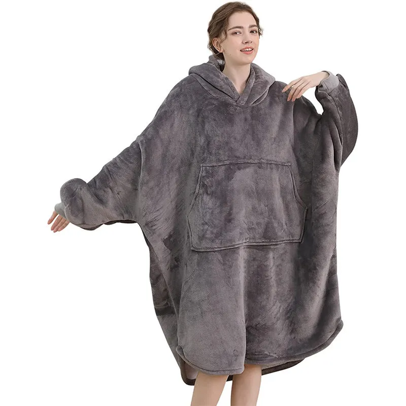 Hoodies Blankets Oversized Hoodie Flannel Pajamas Men and Women Can Wear