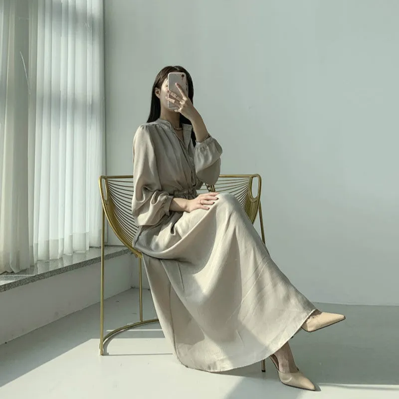Julia Fashion - Elegant Office-Lady Solid Dress