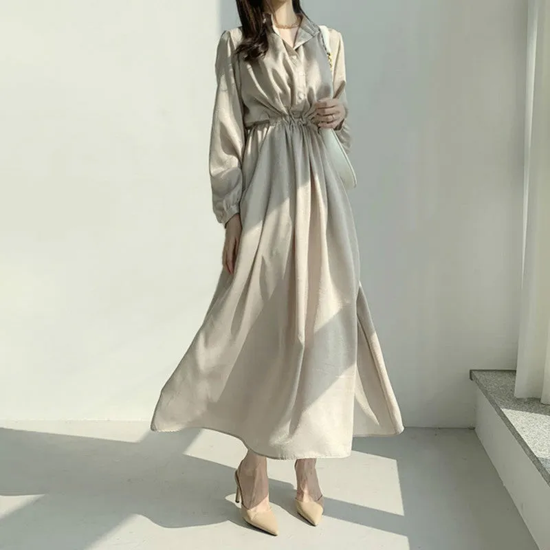 Julia Fashion - Elegant Office-Lady Solid Dress