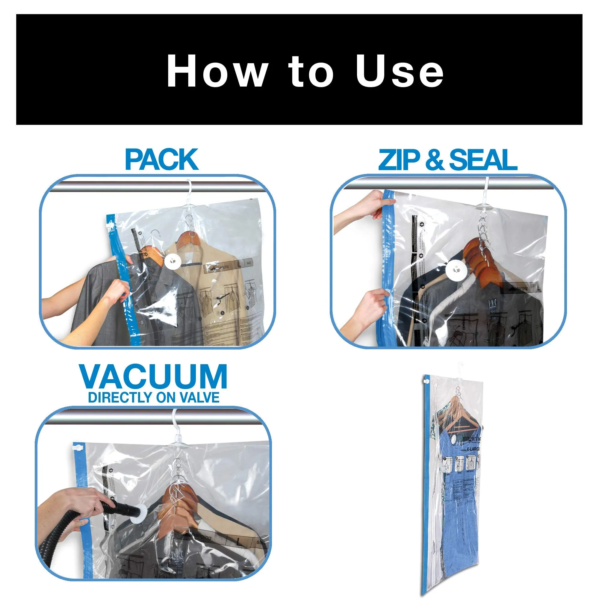MagicBag Instant Space Saver Storage - Hanging, Extra Large